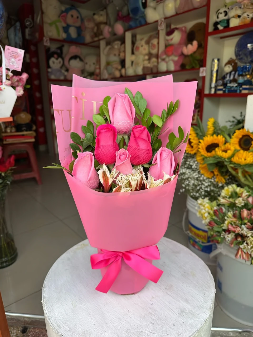 Arreglo Piramide Rosado