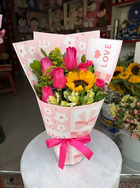 Arreglo Pequeña Rosado