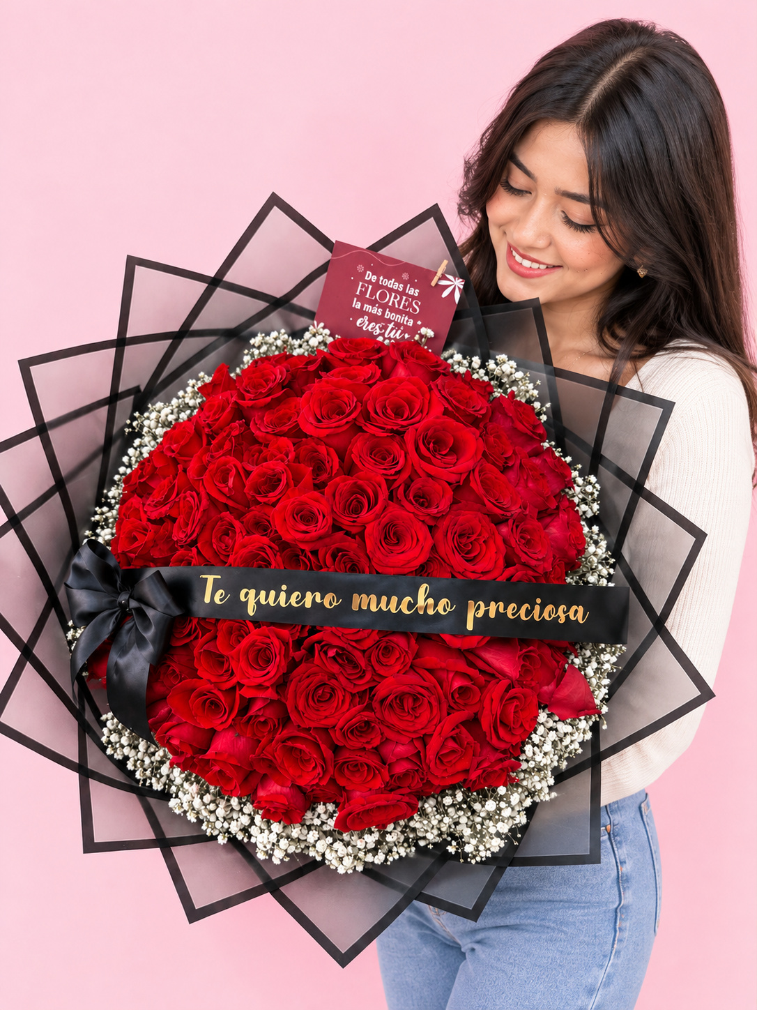 Ramo buchón Bonita (100 rosas)