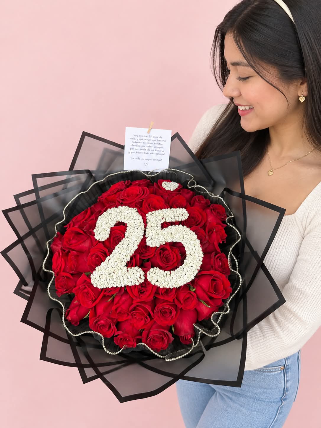 Ramo Buchón Gypso (50 rosas)
